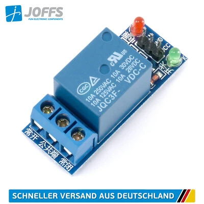 1-Kanal 5V-12V-24V Relais Modul bis 10A (1ch Relay Module Active Low) - Bild 1 von 4