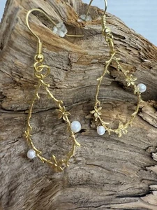 Sundance Flowering Pearl Earrings Repaired And Altered - Picture 1 of 4