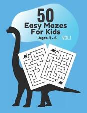 50 Easy Mazes Book for Kids Vol. 1 Age 4 - 6 by Akila M. Ramses Paperback Book
