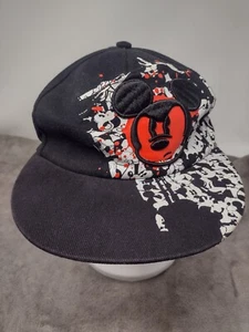 Disney Parks Baseball Hat Cap Youth 20" Angry Mickey Mouse Red Black - Picture 1 of 12