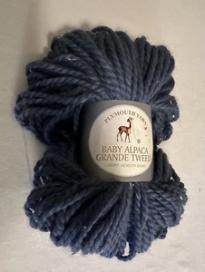 New Plymouth Yarn Baby Alpaca Grande Tweed - 4304 Blue Lot 04188 - Picture 1 of 5