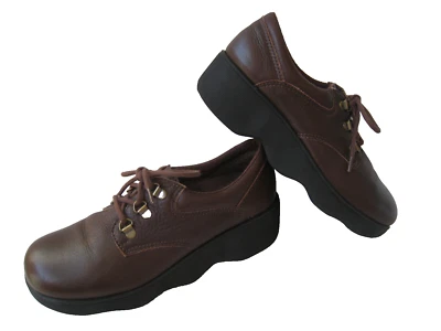 ZAPATOS AZALEIA OXFORD CUERO MARRÓN MUJER TALLA US 7.5M HECHOS EN BRASIL Foto 1 de 4