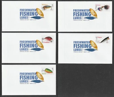 US 5961-5965 Freshwater Fishing Lures (set of 5) DCP FDC 2025 - Image 1 of 4