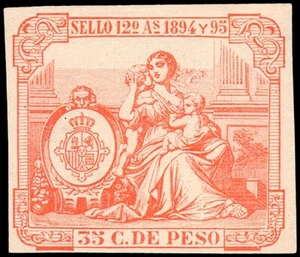 Cuba Esp. - S/Cat * 1 póliza - 1894 - 35 c. de peso - Bild 1 von 1