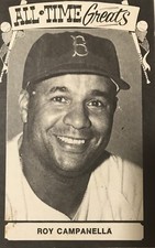 Roy Campanella All Time Greats 1975 Brooklyn Dodgers Postcard