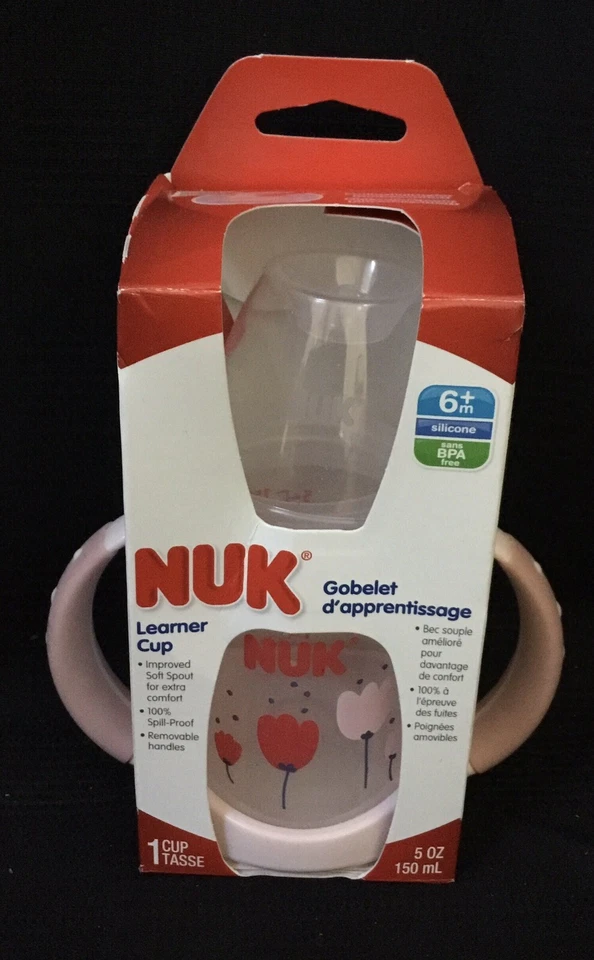 Taza de aprendizaje NUK con boquilla de silicona, 100 % a prueba de derrames Foto 1 de 1