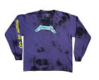 Metallica Ride the Lightning Tie Dye Long Sleeve Shirt Purple/Black Size Medium
