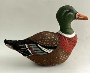 Vintage Mallard Duck Bird Plush Stuffed Pillow Home Decor (A1) - Picture 1 of 4