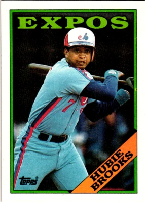 1988 Topps #50 Hubie Brooks Montreal Expos Baseball Card - Image 1 of 2