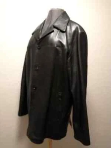Kenneth Cole New York Men's Black Soft Genuine Leather Cotton Lined Jacket XL - Picture 1 of 11