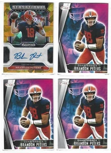 Brandon Peters Illinois 2022 Prizm Draft Picks SENSATIONAL SIGNATURES GOLD ICE - Picture 1 of 1