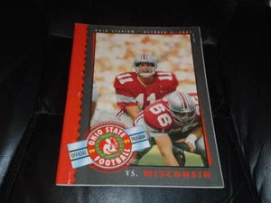 1991 WISCONSIN AT OHIO STATE COLLEGE FOOTBALL PROGRAM EX-MINT - Picture 1 of 2
