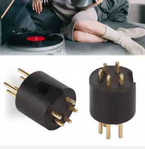 2PCS Vinyl Turntable 5 Pin DIN Audio HIFi Male Plug Tonearm DIN Plug Connector - Picture 1 of 13