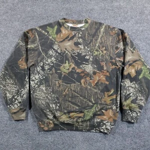 VTG Mossy Oak Sweatshirt Men M Break Up Camo Crewneck Pullover Field Staff 13179 - Picture 1 of 7