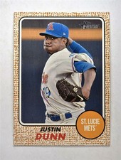 2017 Topps Heritage Minors Base #29 Justin Dunn - St. Lucie Mets