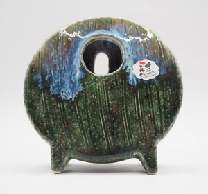 Jarrón de flores Mino artículos H9,7 cm maceta pequeña exhibición de cerámica japonesa 1000 - Imagen 1 de 8