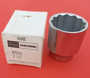NOS 3/4" Drive Craftsman Tools USA 1-1/2” Socket 12 Point -V- Series 47552 - Picture 1 of 16