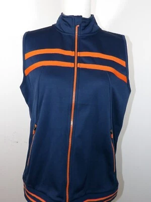 Chaleco de golf Liz azul y naranja para mujer talla grande Foto 1 de 4