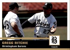2005 Birmingham Barons Grandstand #23 Gregg Ritchie Fredericksburg Virginia Card