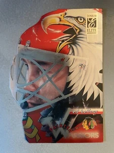 1996-97 Donruss Elite Ed Belfour Guerrieri Dipinti #0/2500 CARTOLINA PROMOZIONALE - Foto 1 di 2