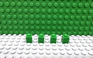 Lego 4 blocco mattoncini verde 1x1 NUOVO - Foto 1 di 1