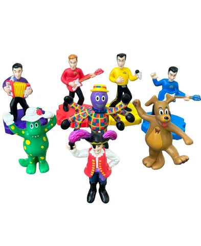Spin Master 2003 The Wiggles 3" Figures Lot of 8 Characters Cake Toppers Vintage Cover
