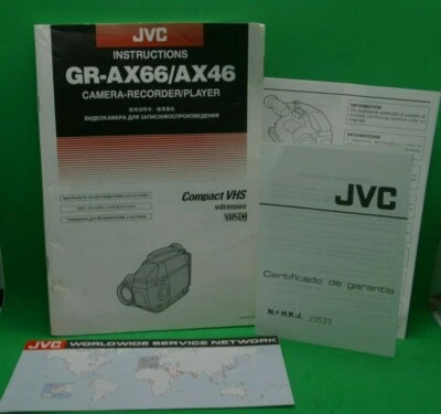 Camera Recorder Camcorder Manual JVC GR-AX66/AX46 VHS-C gran canaria stamp - Image 1 of 4