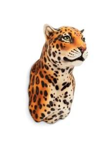 Abhika Jaguar Kopf Keramik Figur Handarbeit Italien Neu - Bild 1 von 3