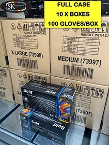 1,000 X Aurelia Bold 5ml Black Heavy Duty Nitrile Powder Free Disposable Gloves - Picture 1 of 1