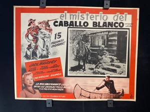 1954 JACK MAHONEY Gunfighters Of The Northwest Orignl Mexican Lobby Card 16"x12"