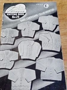 Paragon knitting pattern book no. 25 baby cardigans 3-18 months vintage - Picture 1 of 11