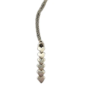 The Vintage Pearl - 18" Charm Necklace - Hearts Forever - 6 Heart - Picture 1 of 1