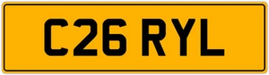 CHERYL CHERYLS CARRY CHER NEAT 3X3 PRIVATE REGISTRATION CAR NUMBER PLATE C26 RYL - Picture 1 of 5