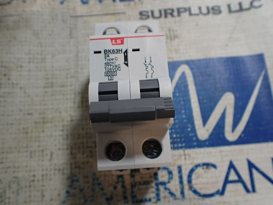 LS ELECTRIC BK63H C Curve 1P Din Rail Breaker C20A 20A 0626036363 277v QTY*