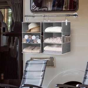 6-Shelf Jumbo Closet Organizer,Separable into Two 3-Shelf Hanging Racks - Picture 1 of 19