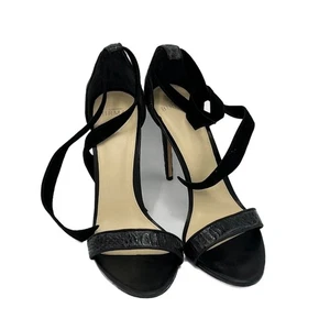 Alexandre Birman 4 inch Clarita Croc Heels in Black Size 39/9 - Picture 1 of 7