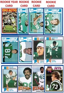 13 NY Jets Vintage Football Card HOF Riggins RC Klecko HOF+ Autograph Topps 1972 - Picture 1 of 23