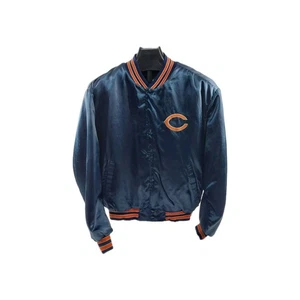 Chaqueta acolchada de satén vintage Swingster Chicago Bears NFL años 80 para hombre talla XL - Imagen 1 de 10