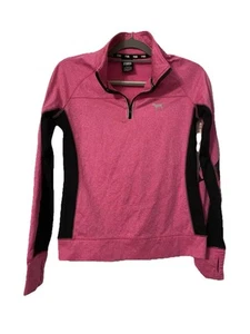 Victoria’s Secret Pink Ultimate 1/4 Zip Pullover Jacket Pink Black Small - Picture 1 of 10