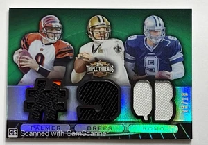 Camiseta Topps Triple Threads 2007 Tony Romo Carson Palmer Drew Brees 18/18 - Imagen 1 de 2