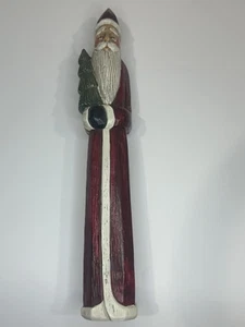 Großer Bleistift Weihnachtsmann Harz Figur Weihnachten Urlaub Deko Vintage G - Bild 1 von 11