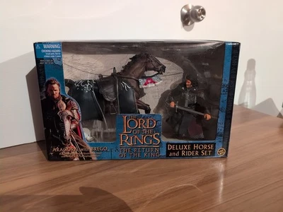 LOTR Two Towers Aragorn & Brego Deluxe Horse Rider Set ToyBiz 2002 Fast Ship - image 1 of 4