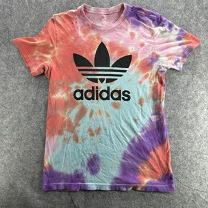 Adidas Shirt Herren Medium mehrfarbig Batik Trefoil Logo sportlich Baumwolle T-Shirt - Bild 1 von 10