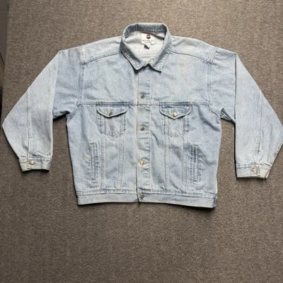 Vintage Pepsi Denim Trucker Jean Jacket Adult Unisex XL Blue 90s Light Wash - Image 1 of 4