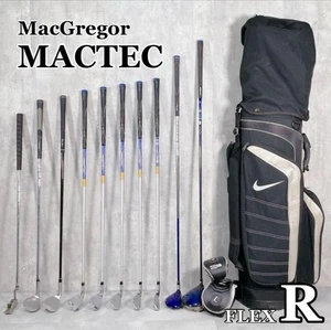 MacGregor Men’s 13-Piece Golf Club Set w/Nike Cart Bag R Flex, Driver, Iron - Picture 1 of 10