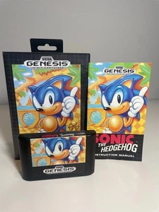 Sonic The Hedgehog Sega Genesis Complete 1st Print Authentic Excellent Clean - Picture 1 of 9
