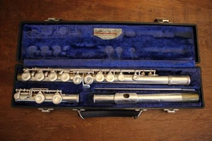 Vintage Gemeinhardt 2SP Silberflöte mit schwarzem Hartschalenkoffer Elkhart Indiana Student - Bild 1 von 8
