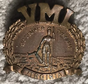 Vintage VMI Virginia Military Institute Mütze Kappe Emblem Abzeichen - Bild 1 von 3