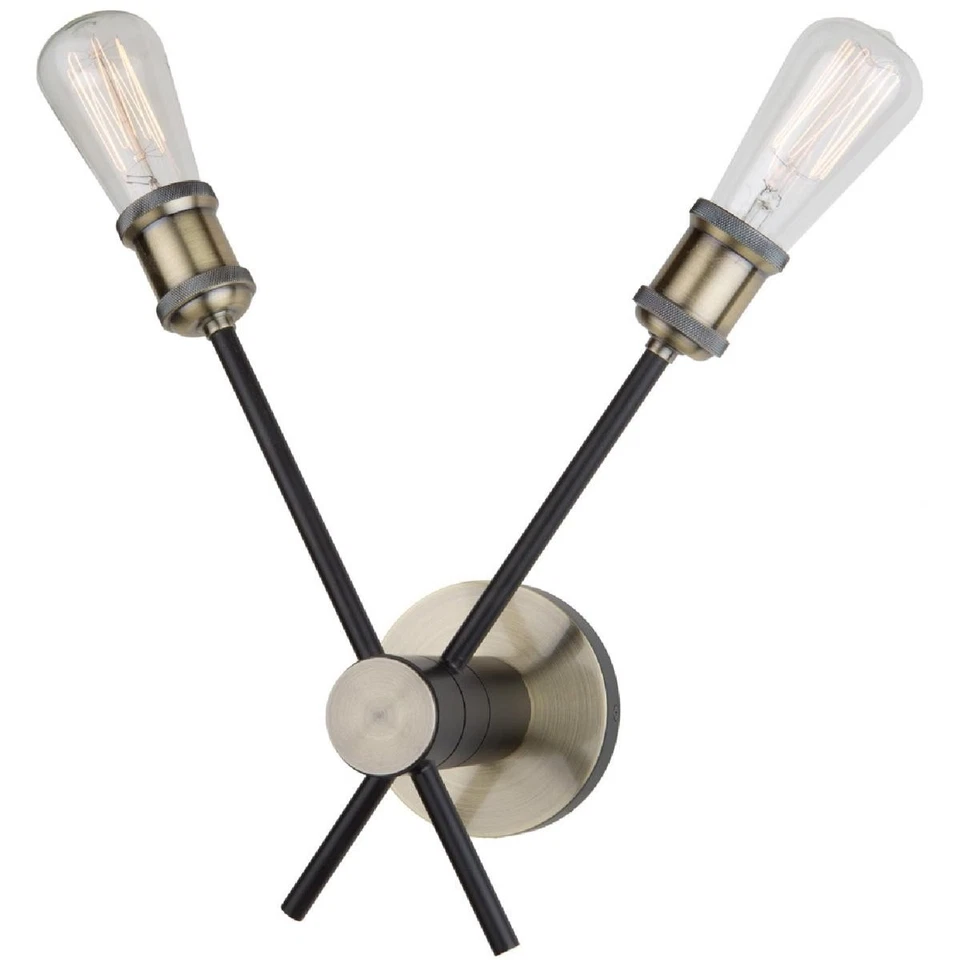 Lámpara de pared Artcraft Lighting AC10781BK Tribeca en latón negro mate y satinado Foto 1 de 1