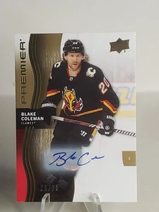 Blake Coleman 2023-24 Upper Deck Premier Gold /25 Auto Calgary Flames SP - Picture 1 of 4